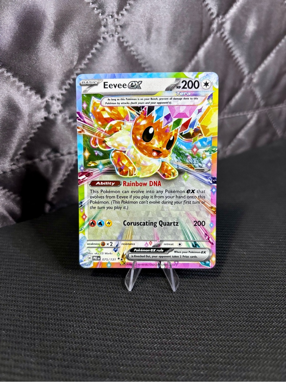 Pokémon TCG Eevee ex 075/131 – Double Rare Holo – Prismatic Evolutions – NM/M